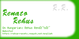 renato rehus business card